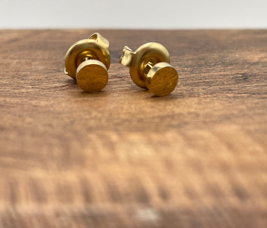 Gold Stud Earrings - Tiny Circles