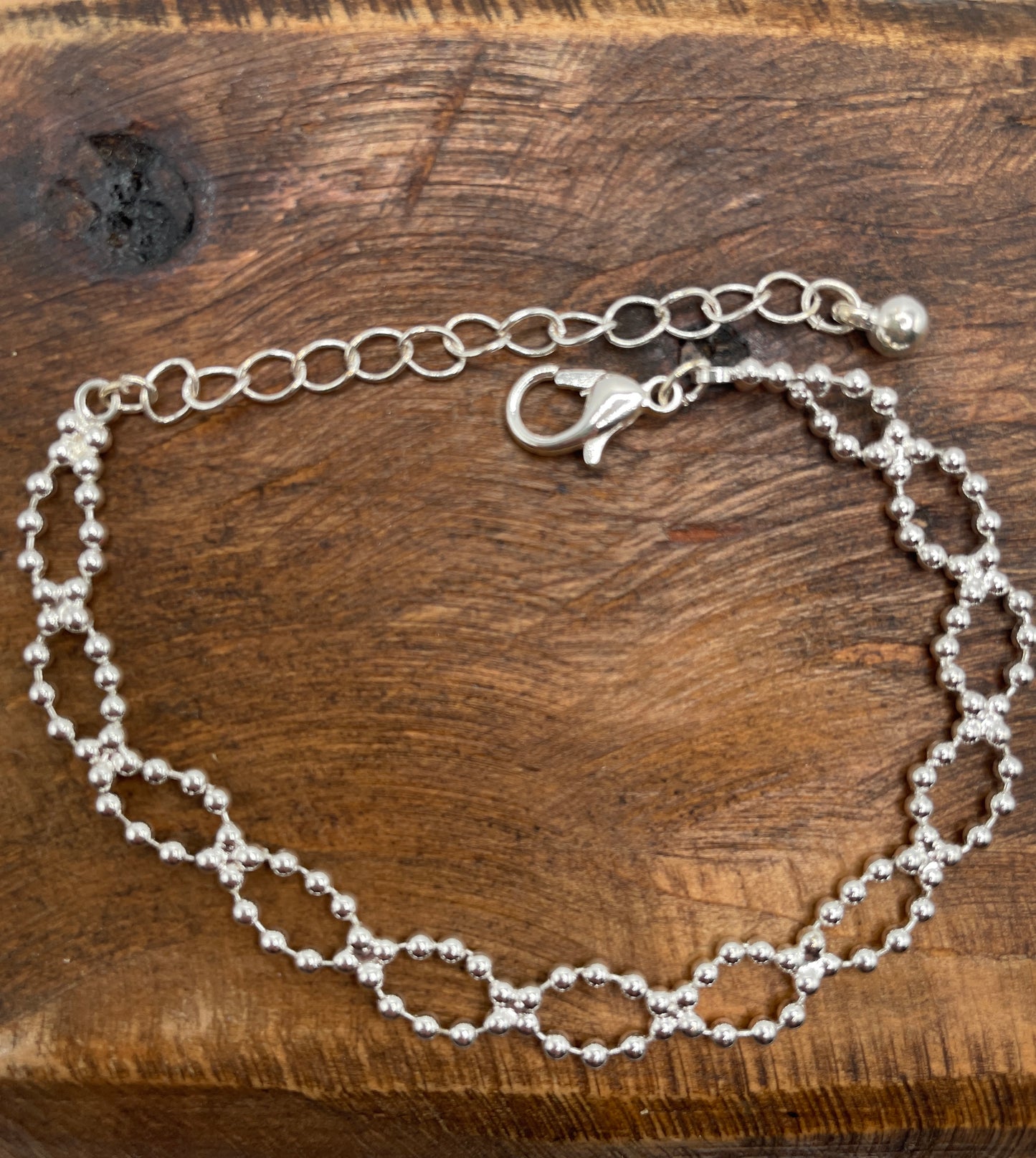 Ball Beaded Chain Clasp Bracelet