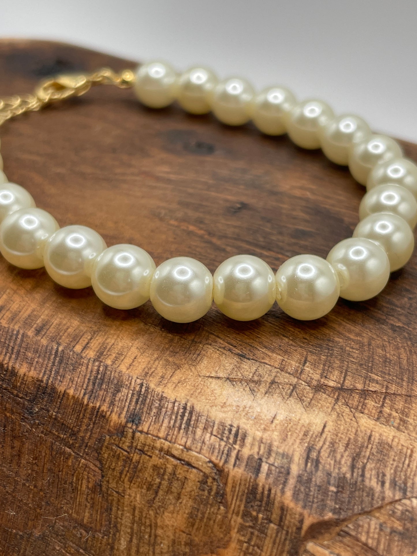 18k Gold Filled Classic Pearl Bracelet