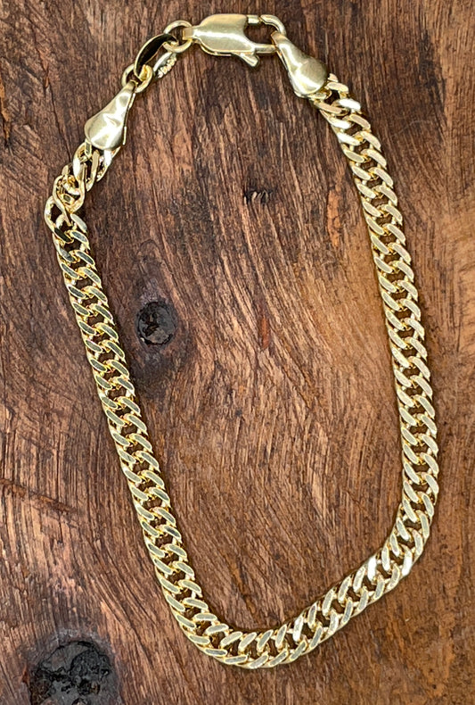 18k Gold Filled Curb Chain Bracelet