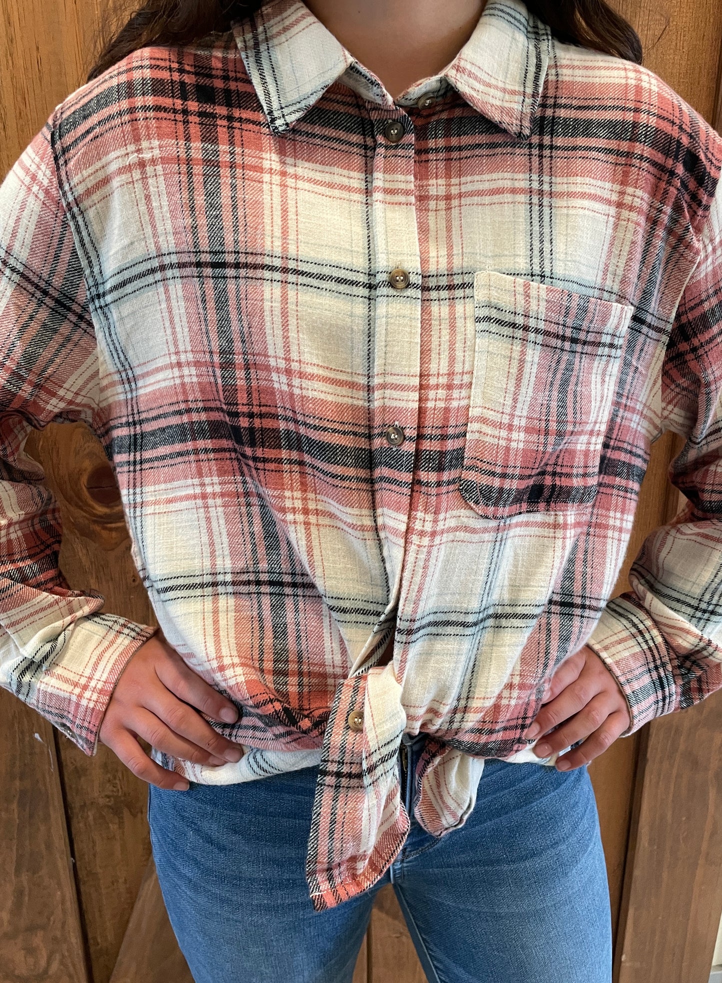 Plaid Flannel Button Down Shirt