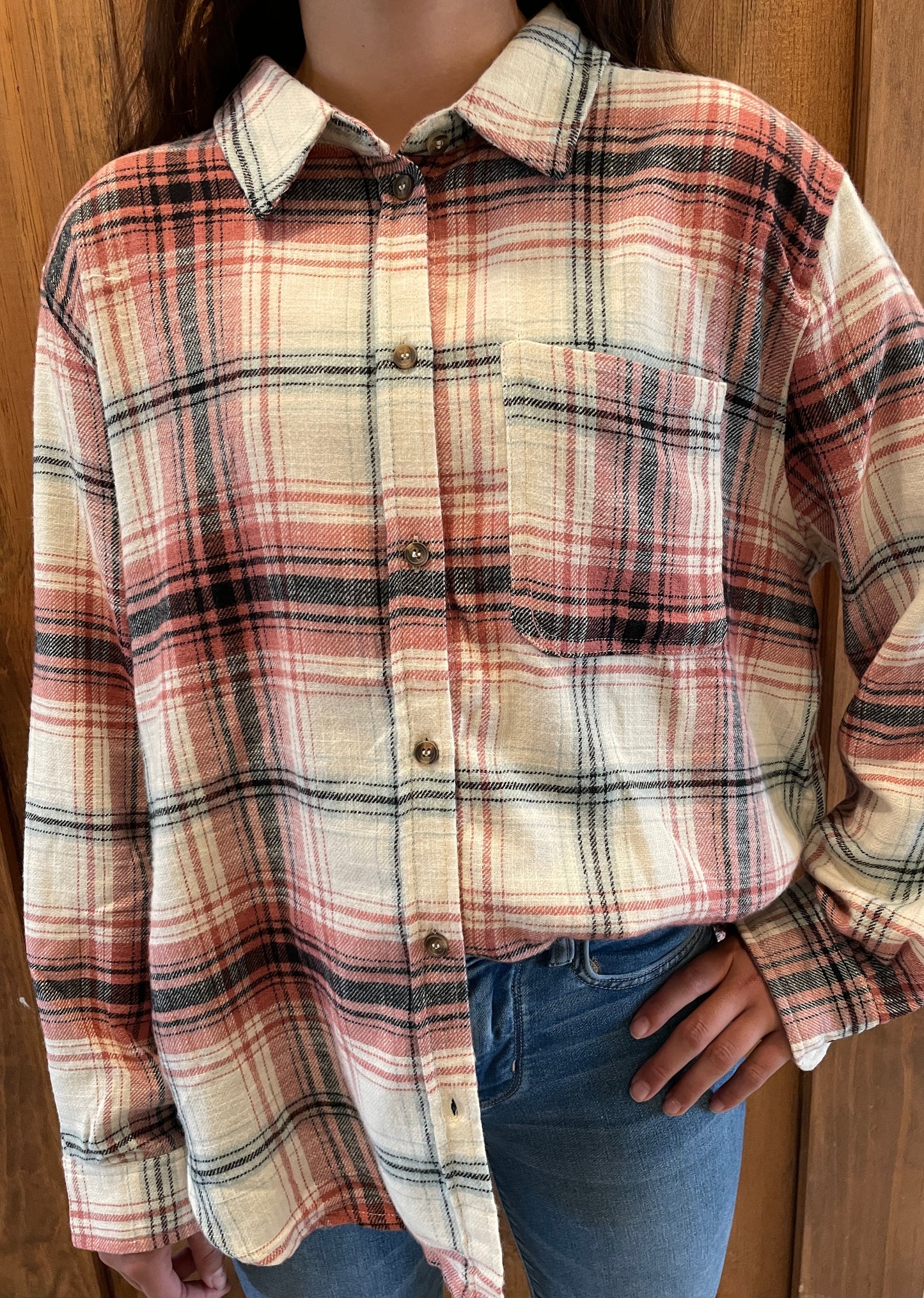 Plaid Flannel Button Down Shirt