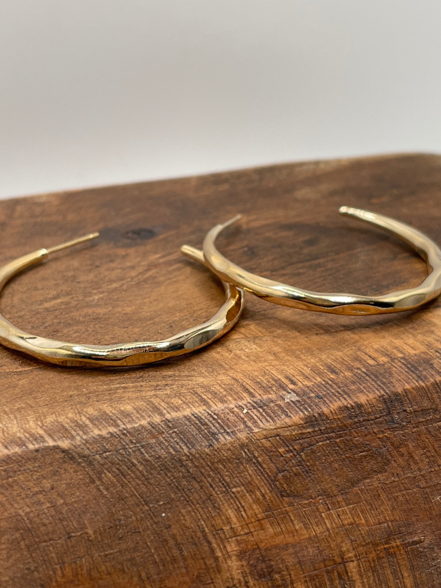 Light Texture Open Hoop Earrings