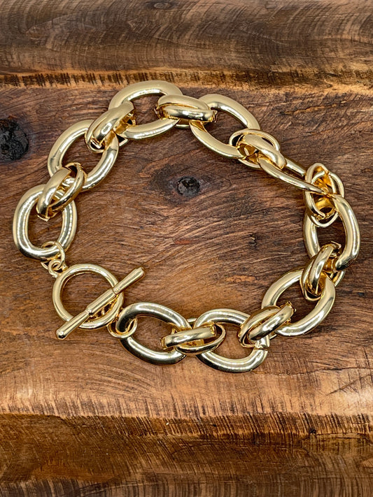 Circle Toggle Chain Link Bracelet