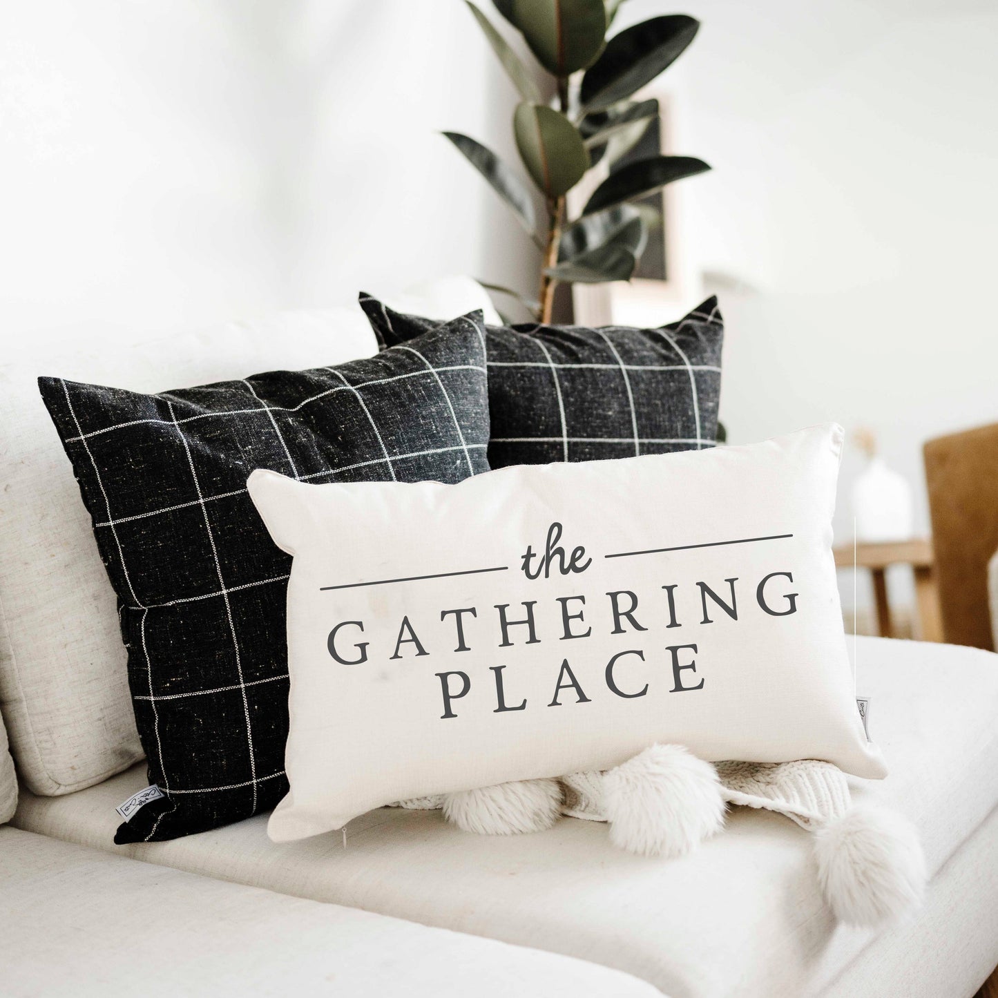 The Gathering Place Printed Throw Pillow Cover