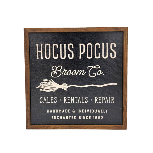 Halloween Sign - Hocus Pocus Broom Co.