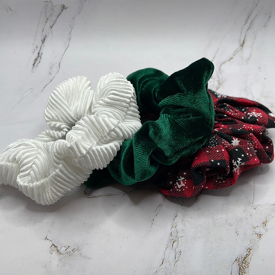 Christmas Scrunchies | 3 pack